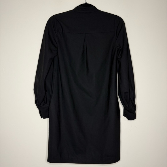 CLUB MONACO Wool Black Professional Business Career Wear Shift Shirt Dress - Picture 9 of 12